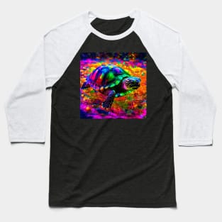 Rainbow Turtle Bright Colors Baseball T-Shirt